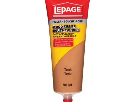 Lepage Wood Filler Teak LePage Tinted Wood Filler is a quality interior synthetic latex wood filler for cracks, holes and surface imperfections. It is a smooth, buttery paste that spreads and feathers easily  -LEPAGEWOODFILLER Cheap