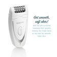 Conair® Satiny Smooth® Total Body Duo Epilator, Cordless Rechargeable features 40 tweezers to quickly remove even the finest hair at the root for smooth skin- E20 Supply