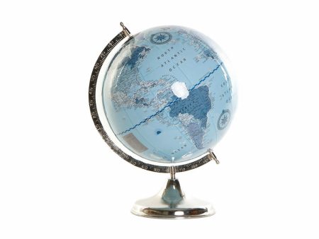 Globe DKD Home Decor Blue Silver PVC Aluminium 33 x 33 x 44 cm Online Hot Sale